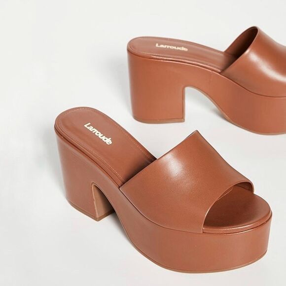 Larroude Miso Platform Sandals in Brown Size 9.5